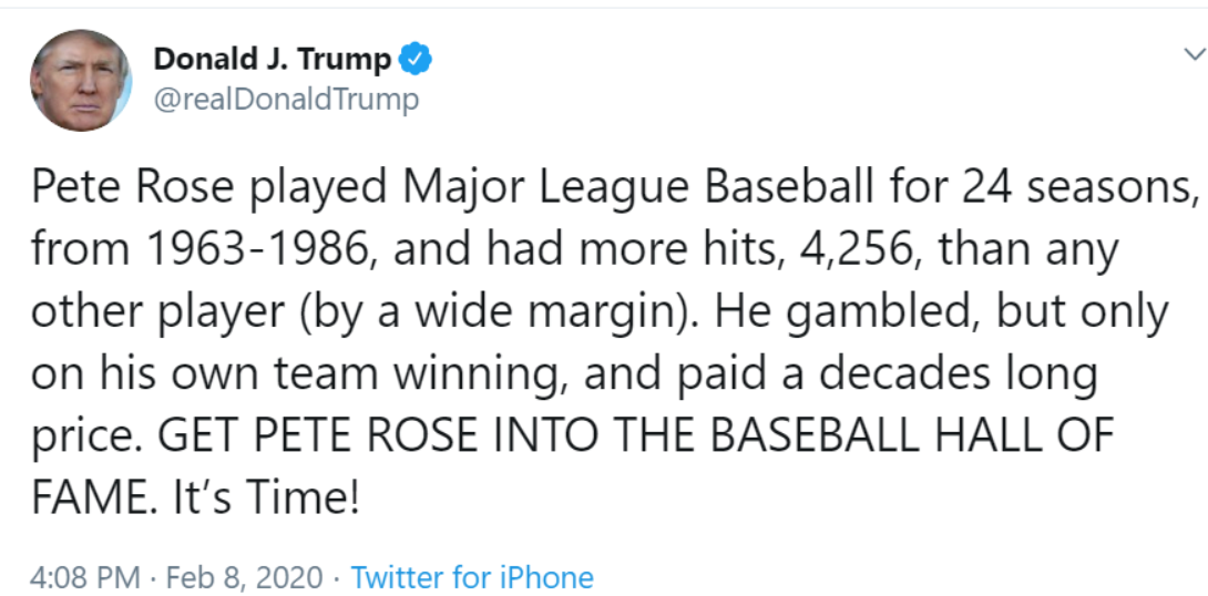 Donald Trump Was Wrong About Pete Rose