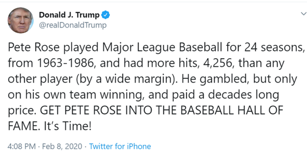 Donald Trump Was Wrong About Pete Rose